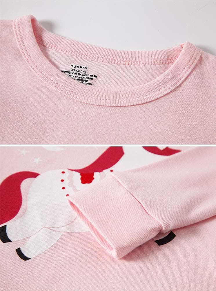 TEDD Girls Christmas Pyjamas Set Toddler Clothes Sleepwear Animal Printed Nightwear Winter Long Sleeve Pjs 2 Piece Outfit Xmas Gift for Kids — view 3