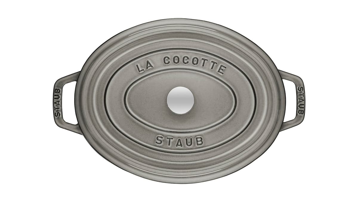 STAUB Cacerola/Cocotte de Hierro Fundido Ovalada, 17 cm, 1 L, Gris grafito — view 3
