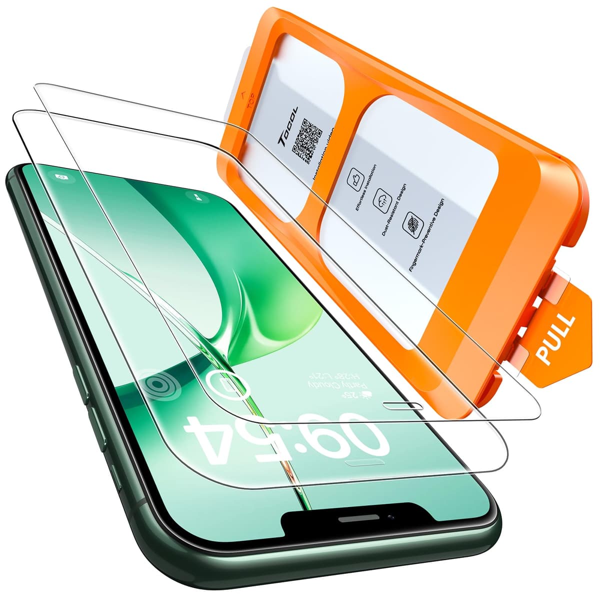 TOCOL Protector Pantalla para iPhone 17 Pro Max, Alineación Automática para Una Instalación Rápida, Cristal Templado de Dureza 9H Inastillable, HD Transparente, 2 Piezas — view 32