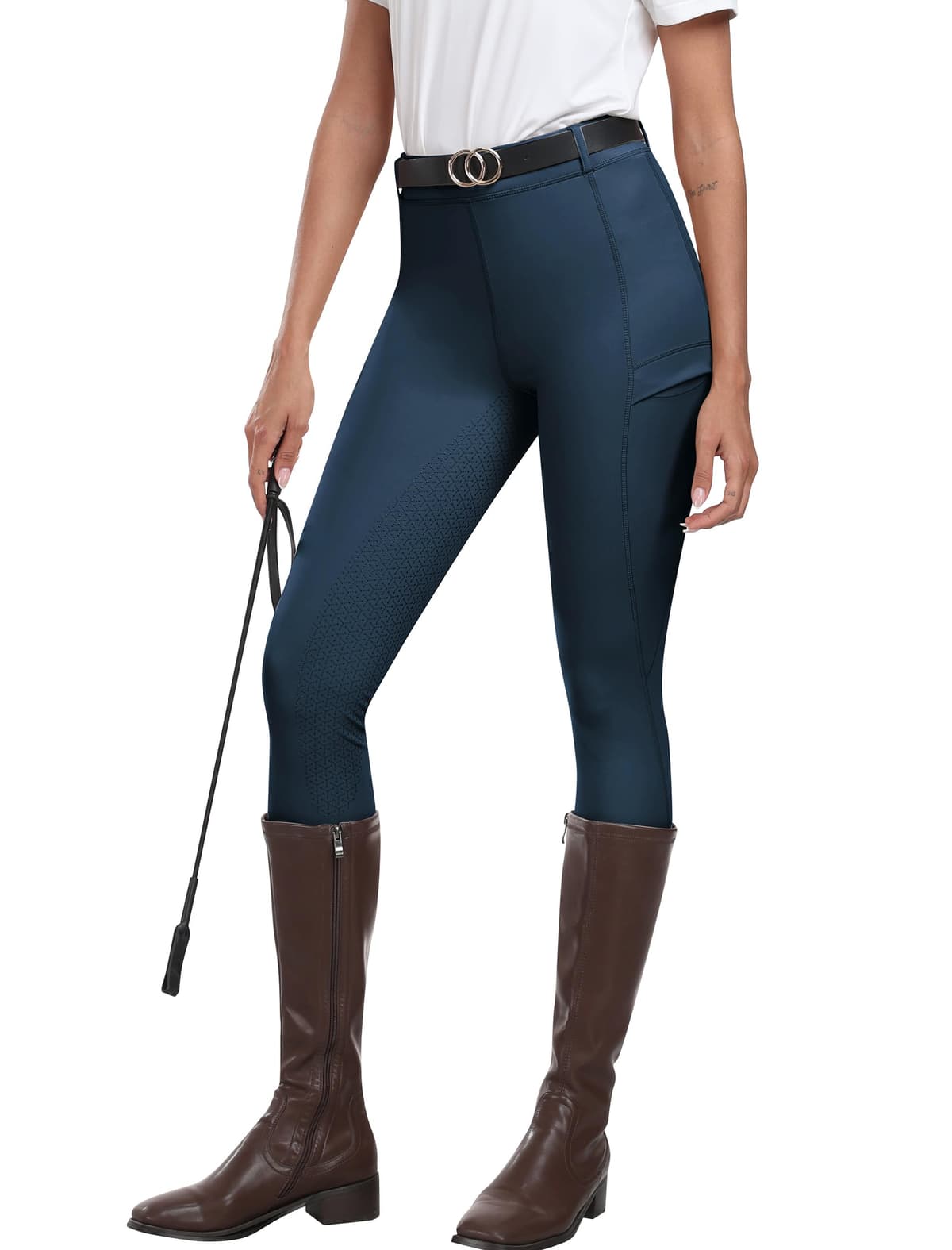 MoFiz Pantalones Hipica Mujer Pantalones Ecuestres Silicon Full Seat Mallas Equitacion Pantalones para Verano — view 2