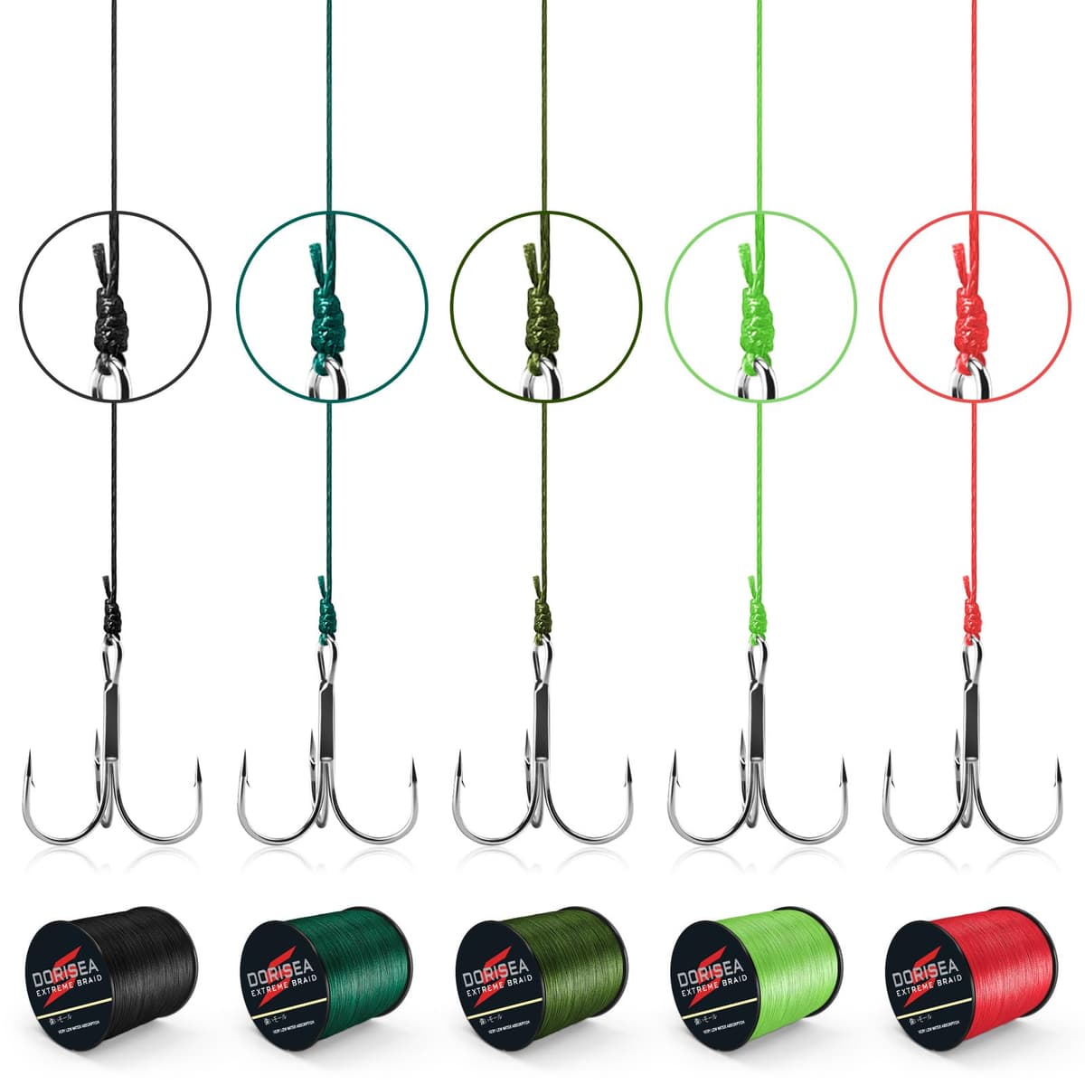 Extreme Braid - Hilo de Pesca Trenzado 100% PE 300 m/328 Yardas, Prueba de 6 a 550 Libras, Cuerda de Pesca Resistente a la abrasión, increíble superline Cero Estiramiento, diámetro pequeño — view 7