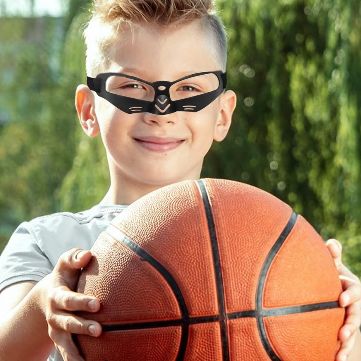 Genérico Basketball Goggles, Dribbling Goggles Basketball Sports Glasses, Eye Protection Design, Vision Training Aid, For Youth Kids Practice Drills, TPU Material, 6.69x2.17 In, Black, 1 Pair — view 2