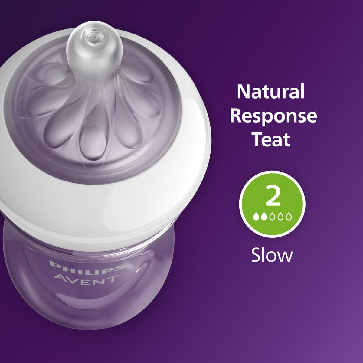 Philips Avent Natural Response Baby Bottle - 2 x 125ml Baby Milk Bottle for Newborns and Up, BPA Free, 0+ Months (Model SCY900/02) — view 8