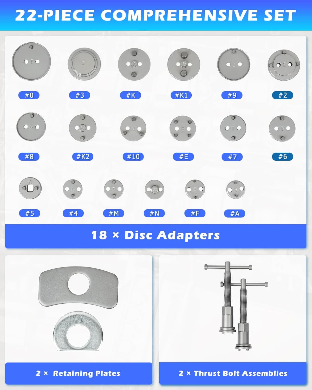 DAYUAN Disc Brake Caliper Piston Rewind Tool Kit Set for Almost Cars Trucks and Four-Wheel Drive Vehicles — view 5