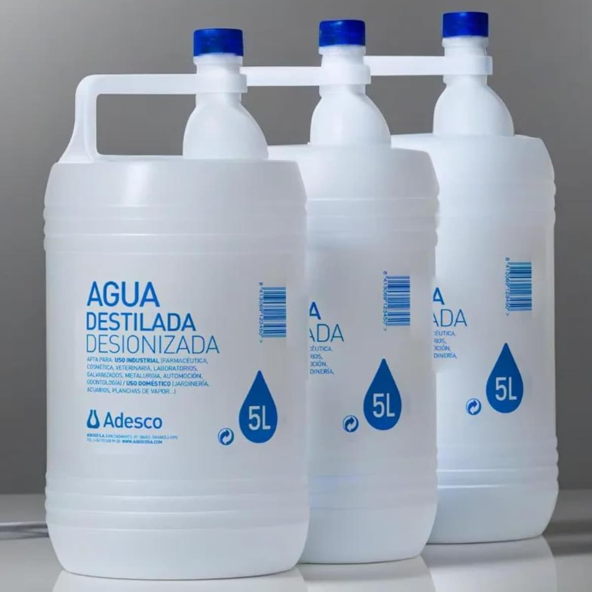 ADESCO Deionized Water 3 x 5L Suitable for CPAP Autoclave Iron Batteries Plants Cleaning Technical Multiple Uses 1 Box with 3 — view 5
