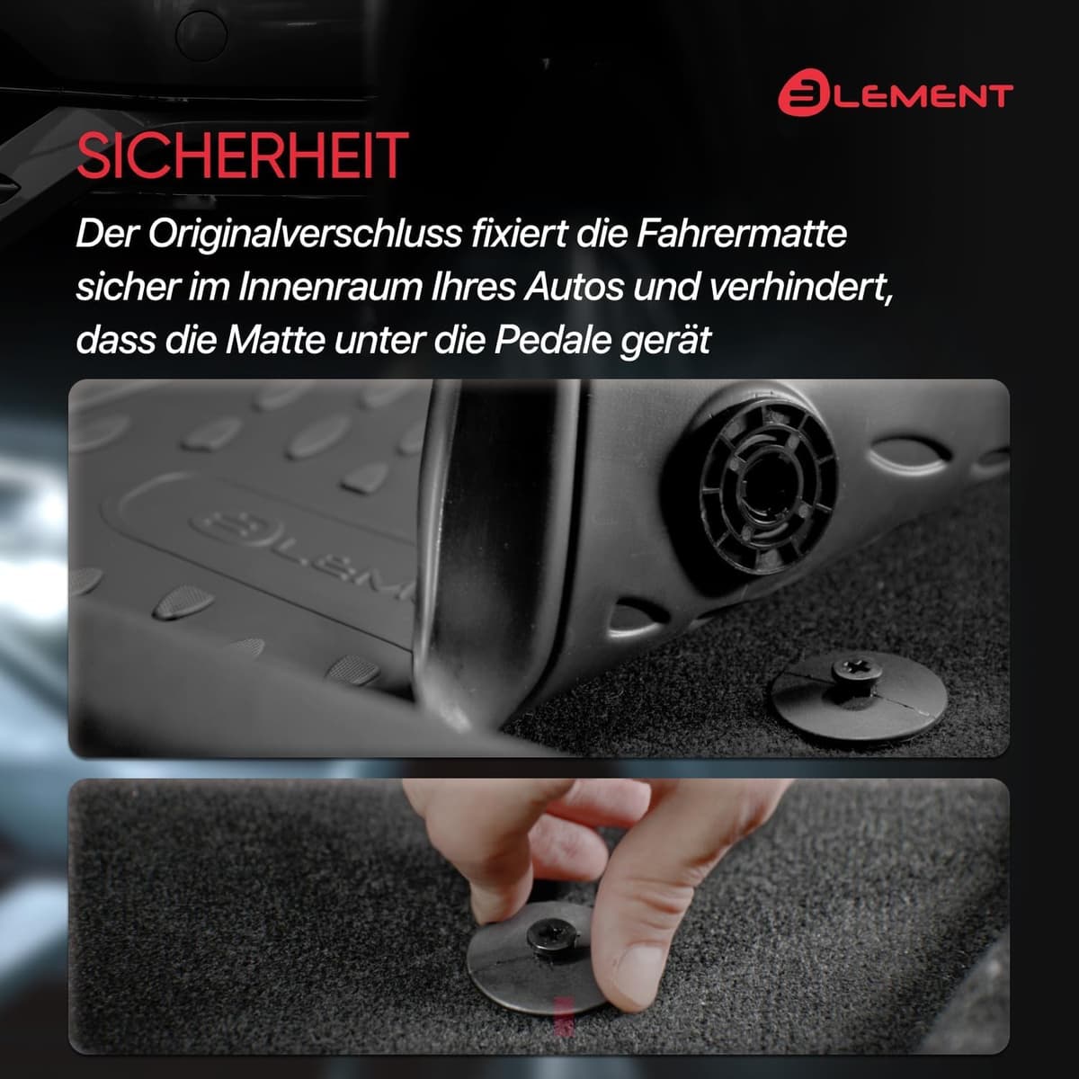 ELEMENT Alfombrillas para BMW X3 E83 2004-2010 | SUV | Alfombrillas Coche | 4 Piezas — view 8
