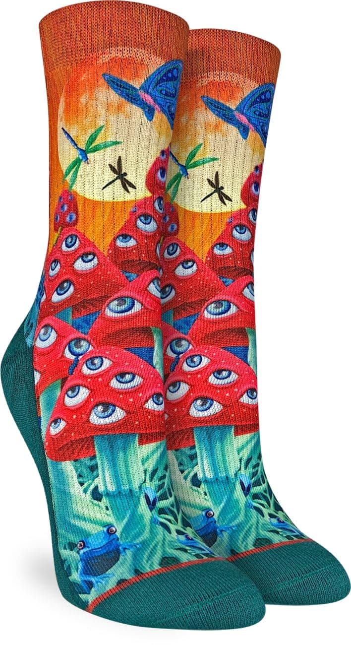 Good Luck Sock Women's Floral Dinosaurs Socks, Shoe Size 5-9 — view 176