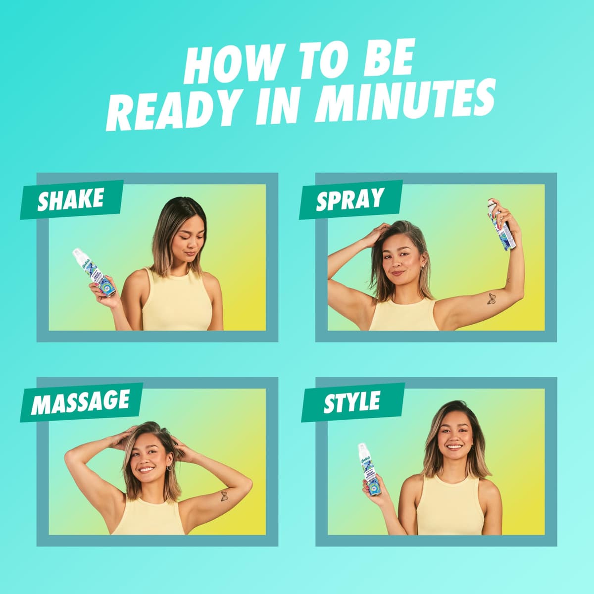 Batiste Cherry Dry Shampoo Champú, Fresh, 200 Mililitros — view 4