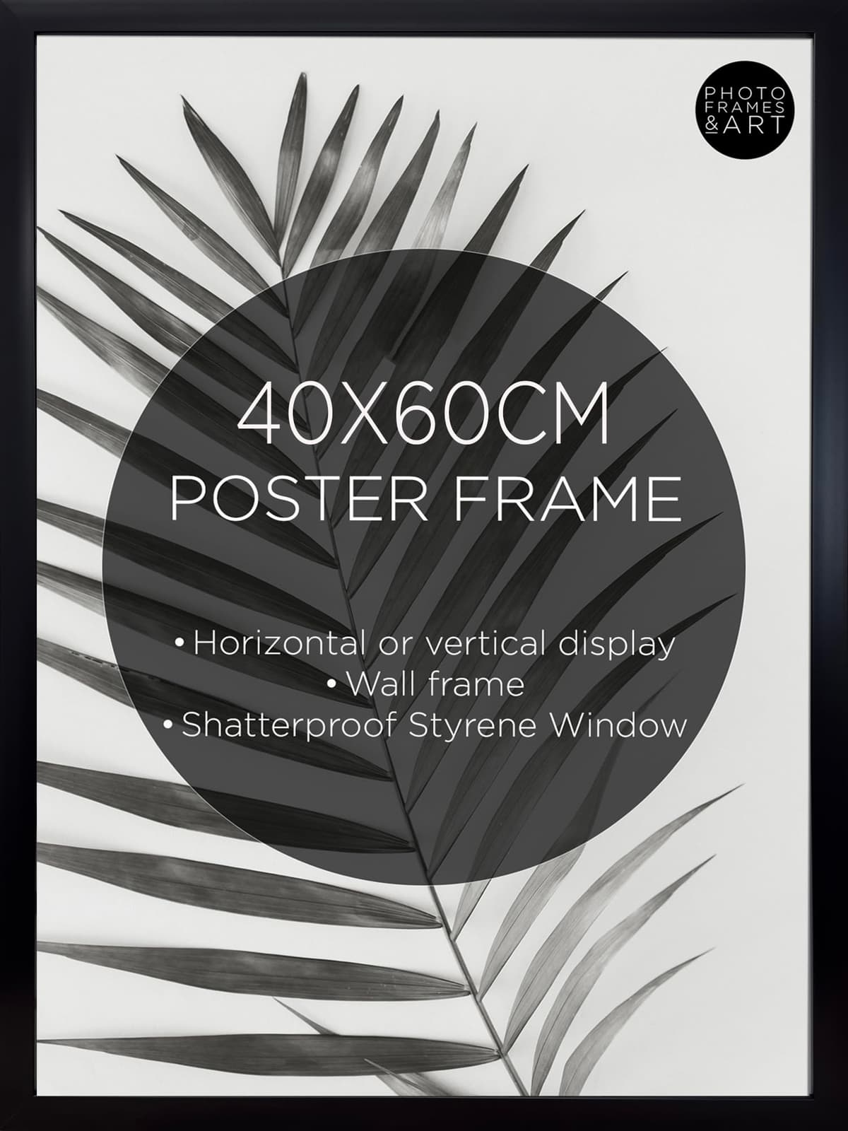 pf+a REAL GLASS A3 Black Frame Glass - PREMIUM A3 Picture Frame Black - Oxford A3 Print Portrait and Landscape Display — view 38