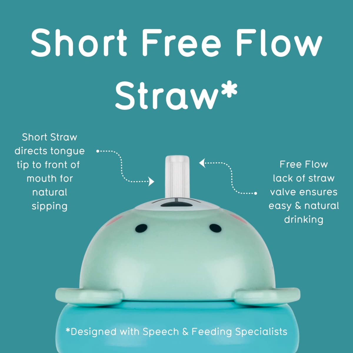 TUM TUM Tippy Up Free Flow Sippy Cup (No Valve), Sippy Cup for Toddlers, 200ml, BPA Free (Boris Bear S3) — view 2