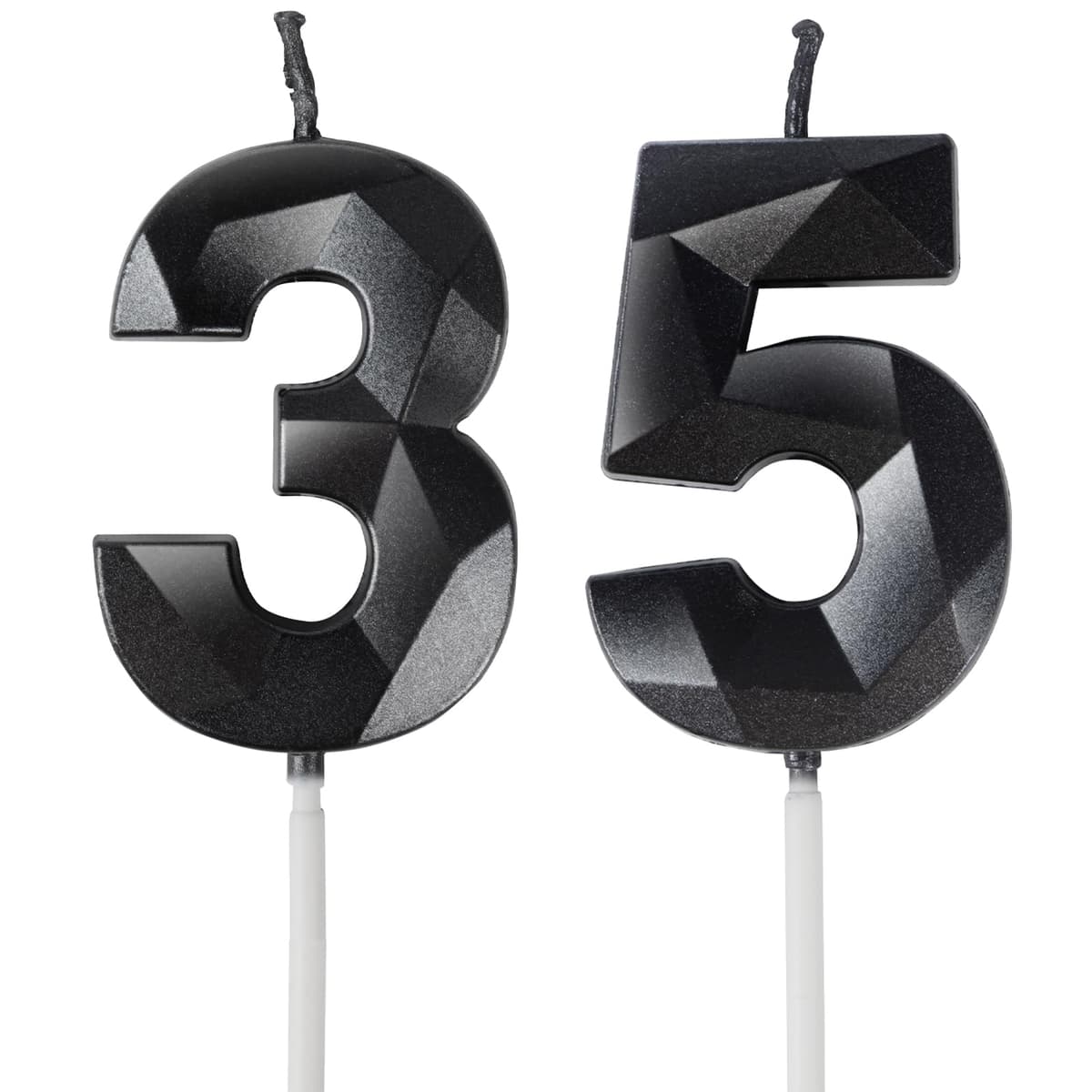 Yiran 50th Birthday Candles, Gold Number 50 Happy Birthday Candles, Cake Topper Decorations for Birthday Party, Wedding Anniversary Celebration Supply — view 16