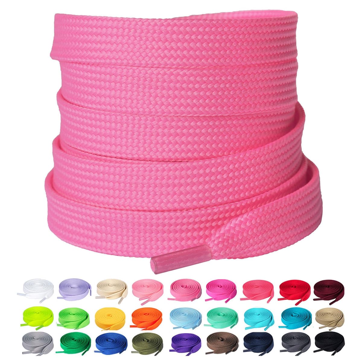 Olukssck - 2 Pares de Cordones Planos, Cordones duraderos de Repuesto de 10 mm de Calidad para Zapatos de Deporte, Zapatos de Ciudad — view 18