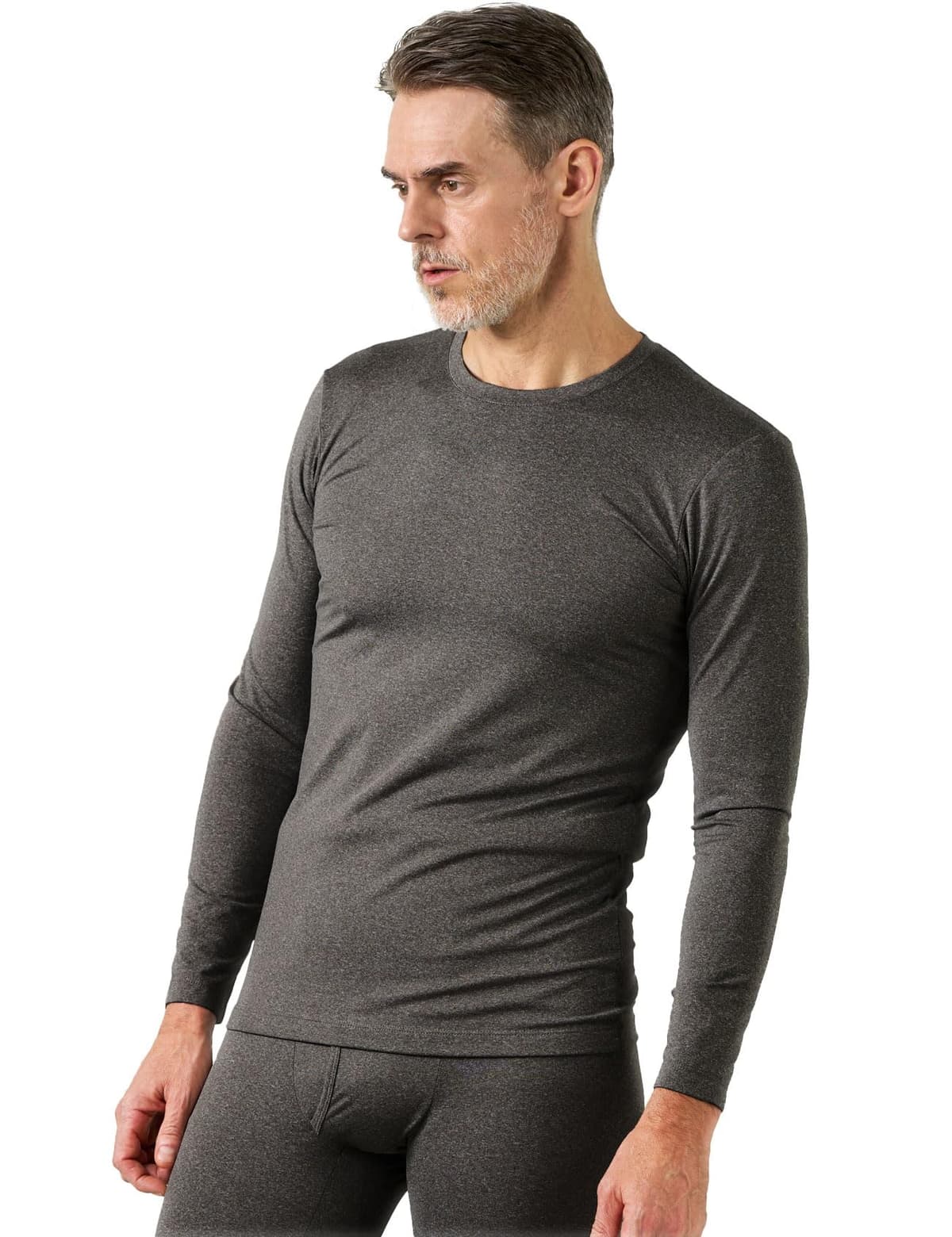 LAPASA Camiseta Termica Hombre Manga Larga Cuello Redondo Ropa Interior de Invierno Top Thermal Ligero/Cálido/Extra Cálido M09/M26/M55 — view 15