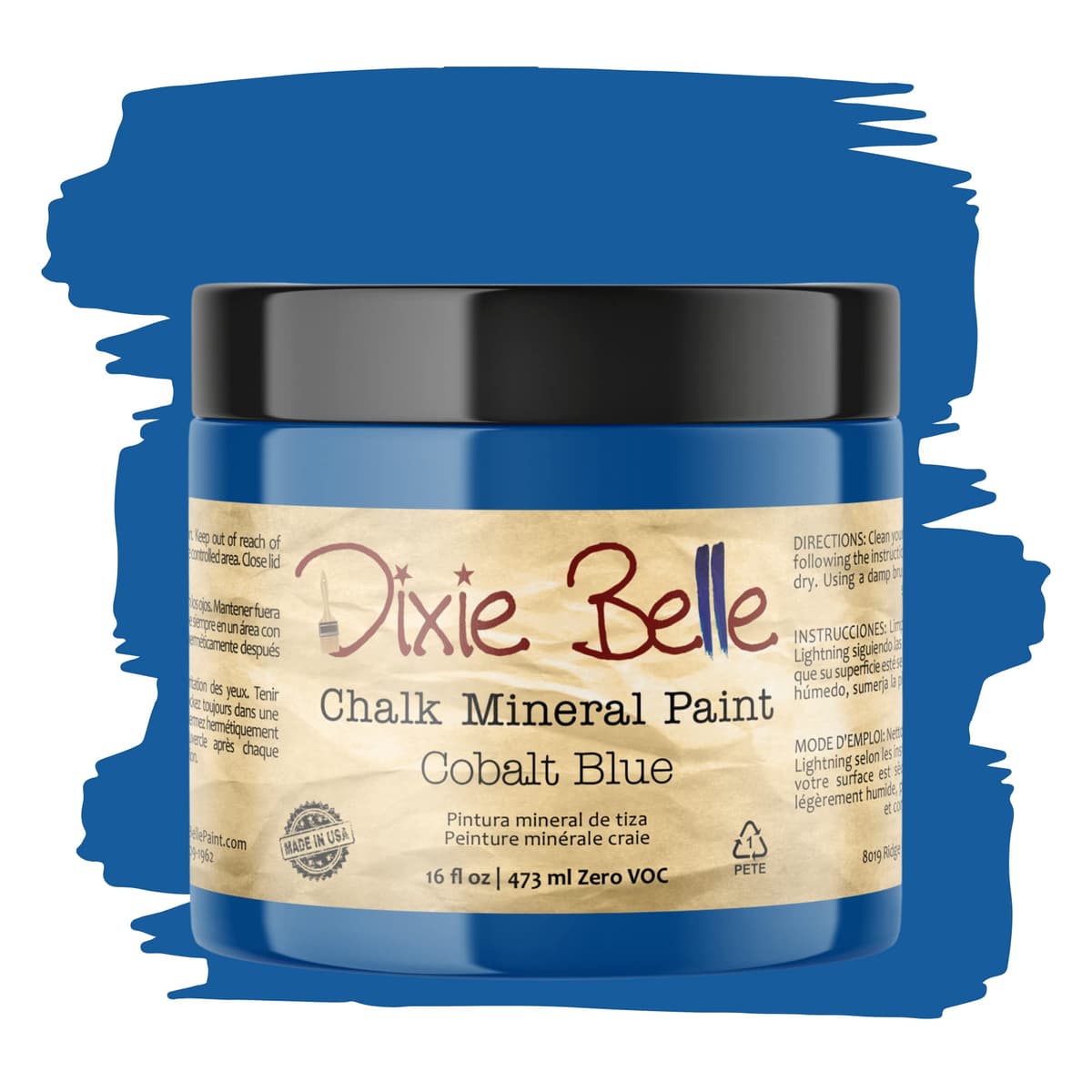 Dixie Belle Paint Company Chalk Finish Furniture Paint - Caviar (32oz) - Matte Black Chic Chalk Mineral DIY Furniture Paint — view 206