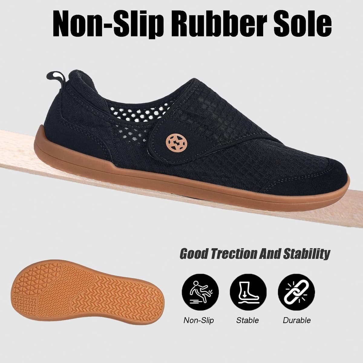 Diabetic Shoes for Women Men Extra Wide Breathable Lightweight Non-Slip Adjustable Comfortable Orthopedic Walking Sneakers Footwear Edema Arthritis Elderly Elderly — view 5