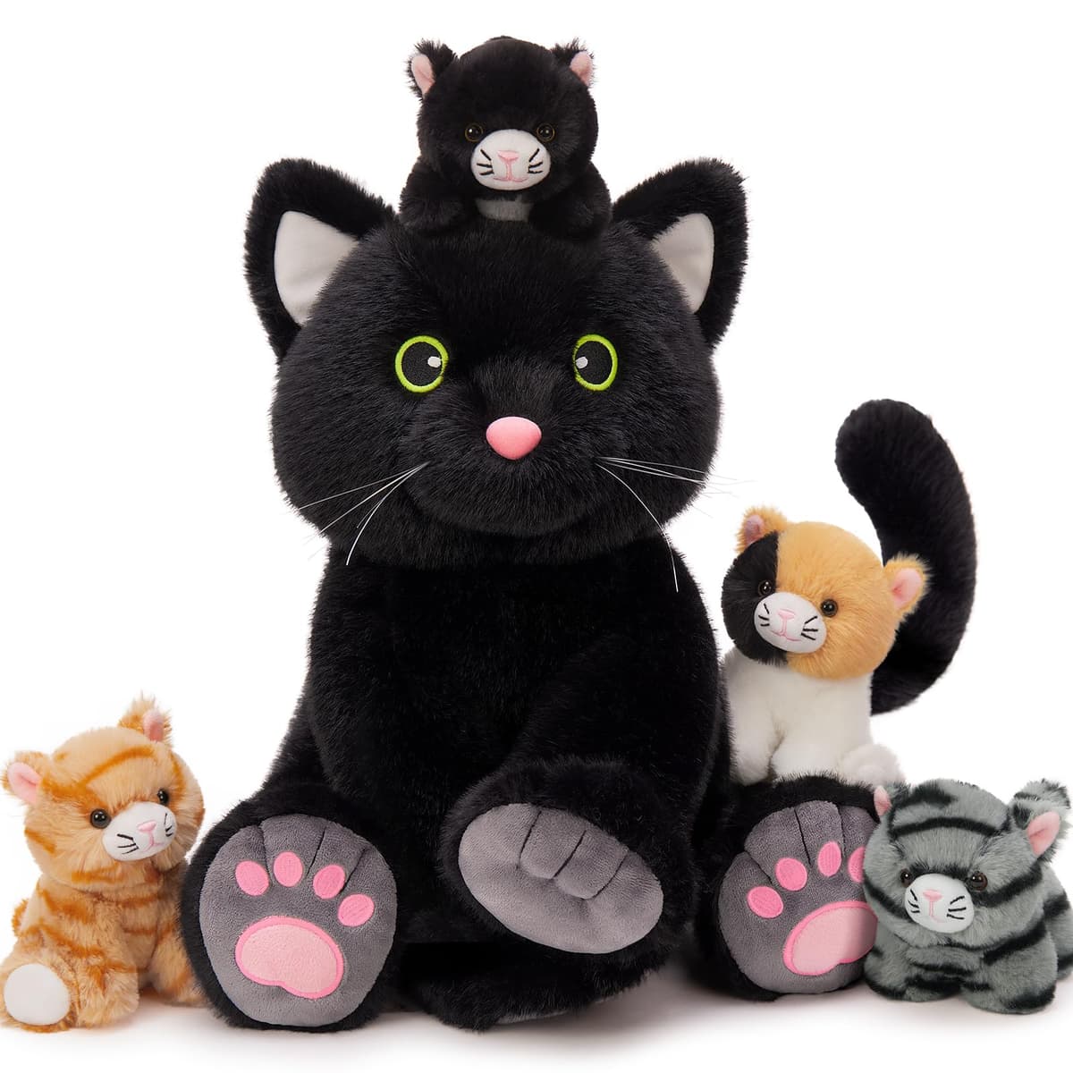 MorisMos Big Spider Teddy Soft Toy, 40cm Large Black Spider with 3 Cuddly Baby Inside, Giant Fluffly Stuffed Animal, Realistic Kawaii Plush Gift for Kids Birthday — view 35