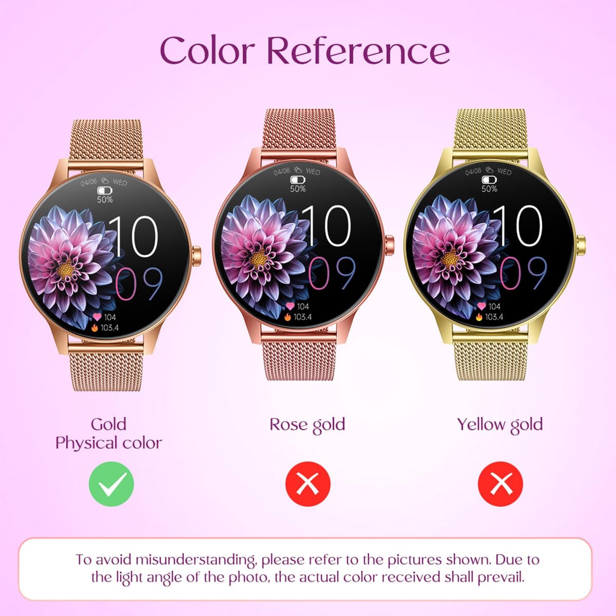 Smartwatch Reloj Inteligente Mujer con Llamadas：1.27" TFT Smart Watch Bluetooth IP68 Impermeable con Frecuencia Cardíaca SpO2 Sangre Presión Arterial Monitor Sueño 110+ Modos Deporte para Android iOS — view 8