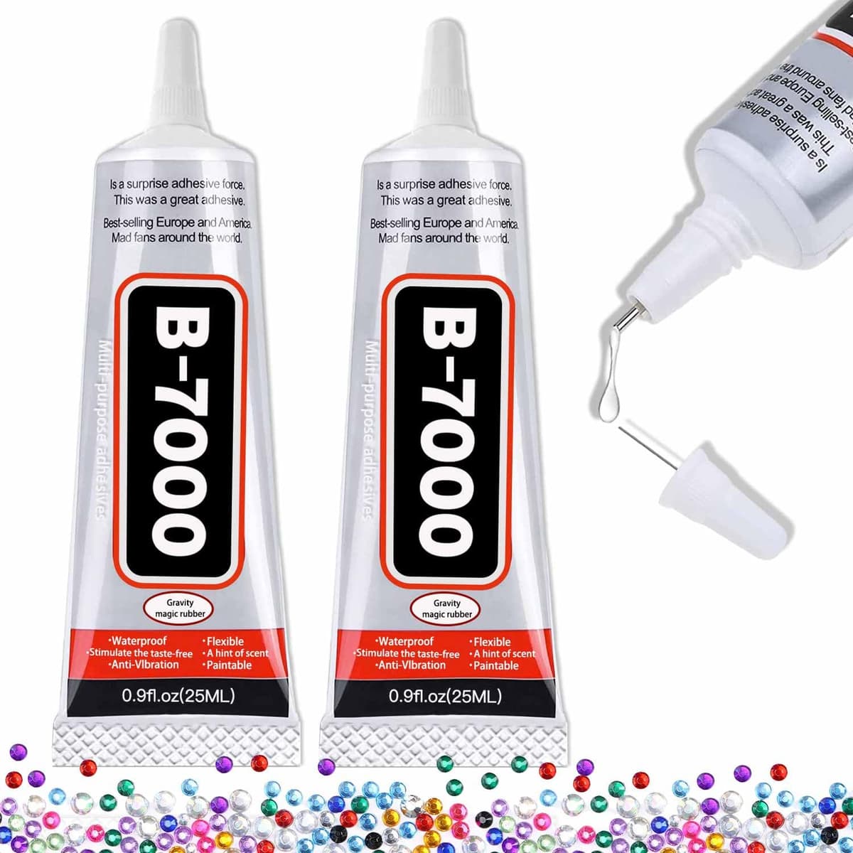 B-7000 Craft Glue for Jewelry Making - 15ml/0.5oz (2 Pack) - Multi-Function B-7000 Super Adhesive Glues Liquid Fusion Glue for Rhinestones Crafts, Clothes Shoes, Fabric, Jewelry Making, Cell Phones — view 13