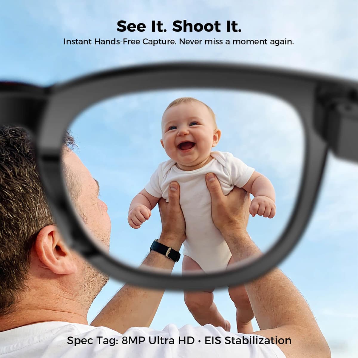 2026 Smart AI Glasses, 8MP 4K POV Camera, AI Assistant, HD Video, Voice Recorder, Meeting Transcriber, Translation, Open-Ear Bluetooth, Photochromic + Extra Blue Light Lenses for Travel & Vlogging — view 4