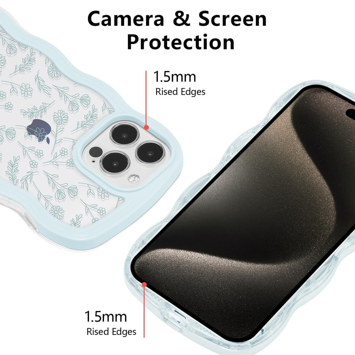 QLTYPRI Compatible with iPhone 11 Case, Cute Curly Wave Frame Clear Case for Girls Women, Transparent Soft Silicone TPU Bumper Shockproof Protective Phone Cover for iPhone 11 - Purple — view 66