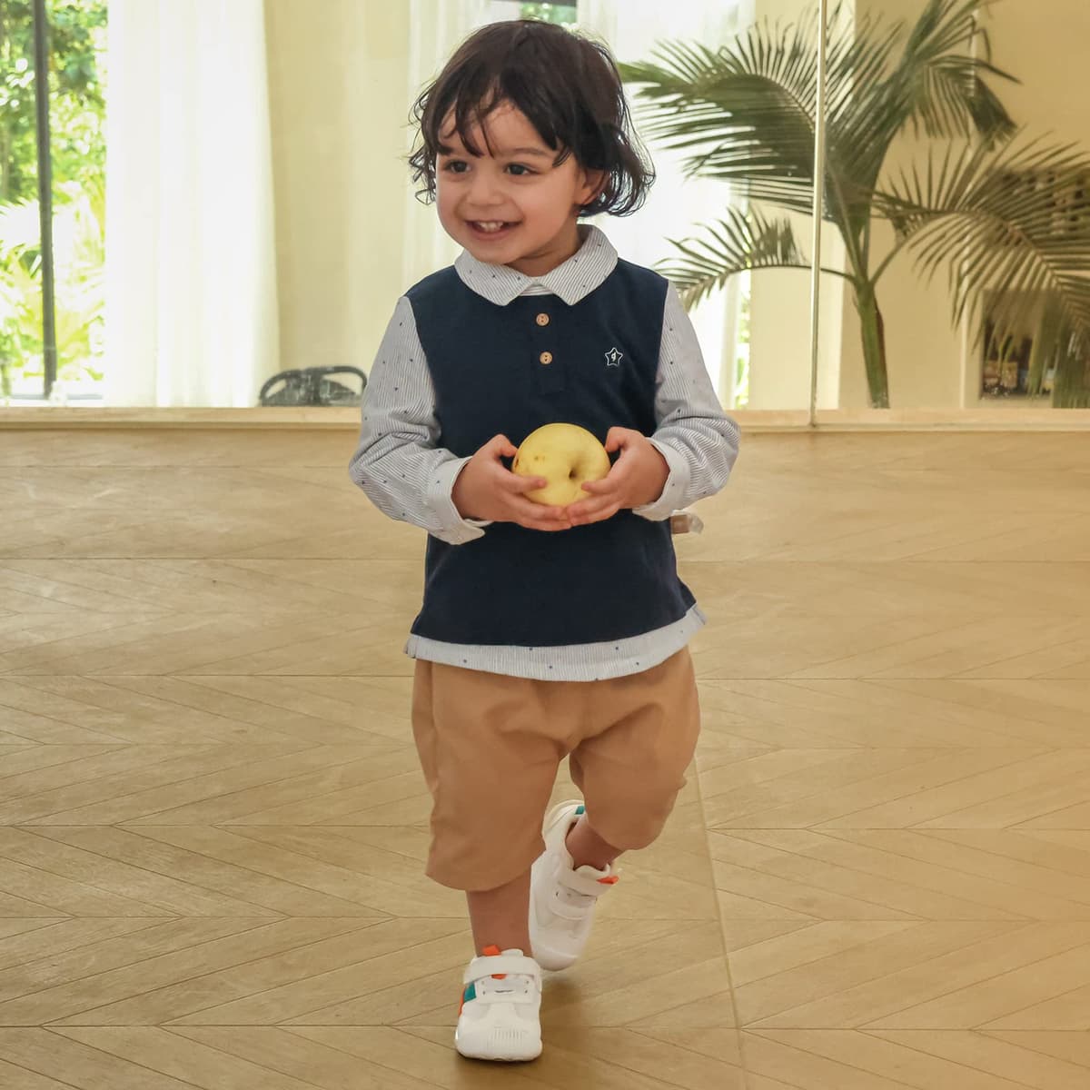 MK MATT KEELY Baby Boys Girls First Walking Shoes Toddler Anti-Slip Soft PU Leather Prewalker Sneakers — view 2