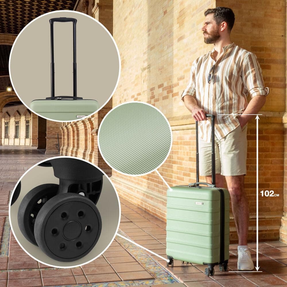 Cabin Max Anode 55x40x20 Cabin Suitcase, Built in Lock, Lightweight Carry On, 8 Wheels, Wet Pocket, Suitable for Ryanair, Easyjet, Paid Hand Luggage Carry-Ons (55 x 40 x 20 cm 40l) — view 4