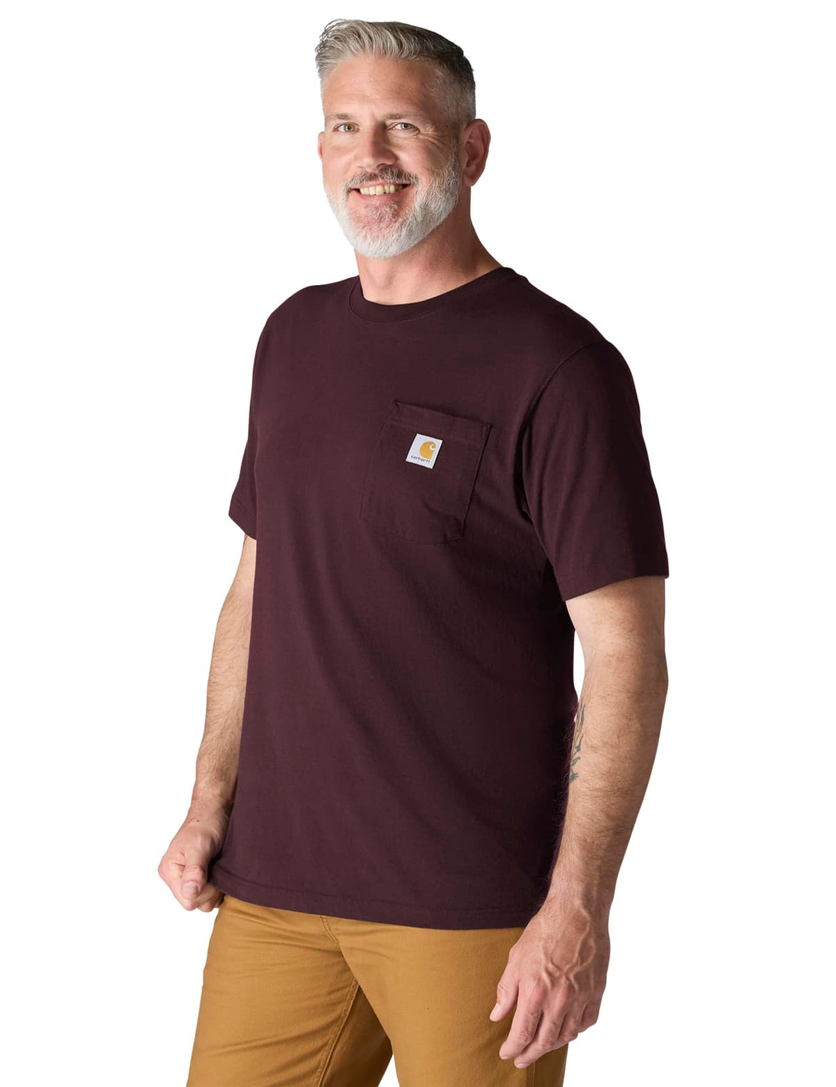 Carhartt Mens Loose Fit Heavyweight Short-Sleeve Pocket T-Shirt (Also Available in Big & Tall) CloseoutWork Utility T-Shirt — view 12