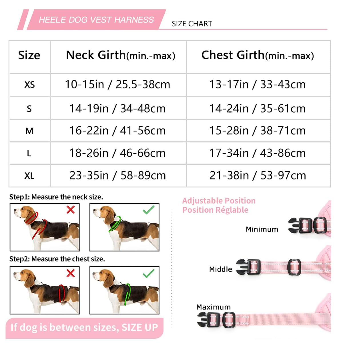 HEELE Dog Harness Medium No Pull Dog Vest Harness with Soft Handle Reflective Pet Harness for Outdoor Training Walking, Black, M — view 107