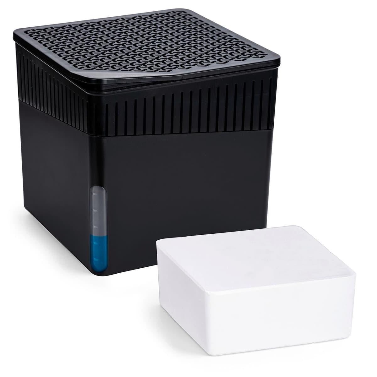 WENKO Deshumidificador Mod Cube, 1000 g, para habitaciones de hasta 80 m³, previene moho y malos olores, sin electricidad, silencioso, recargable, blanco — view 18