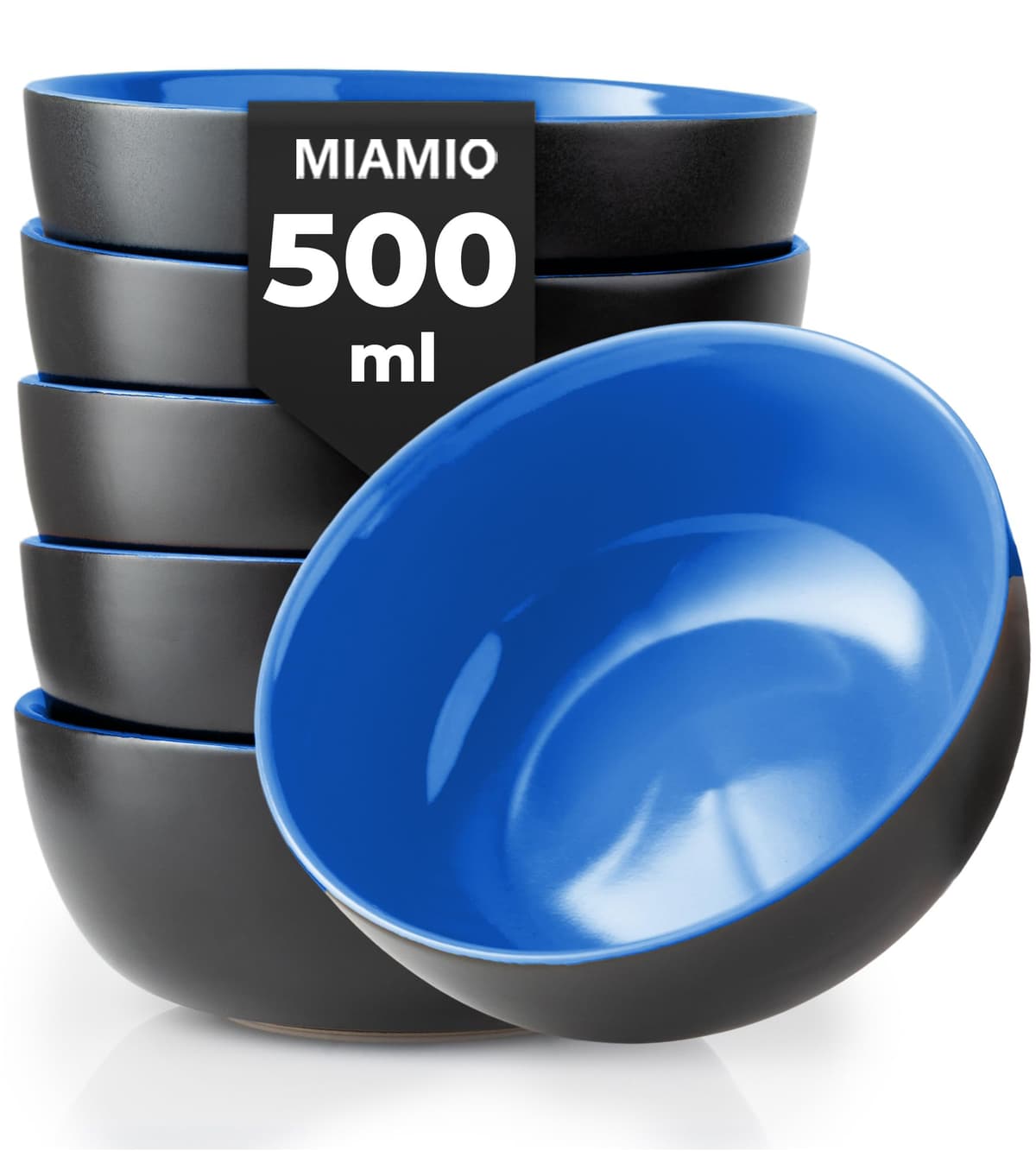 MIAMIO - 6 x 350 ml Juego de Taza de Café/Copa de desayuno - Le Papillon Colección (Negro) — view 30