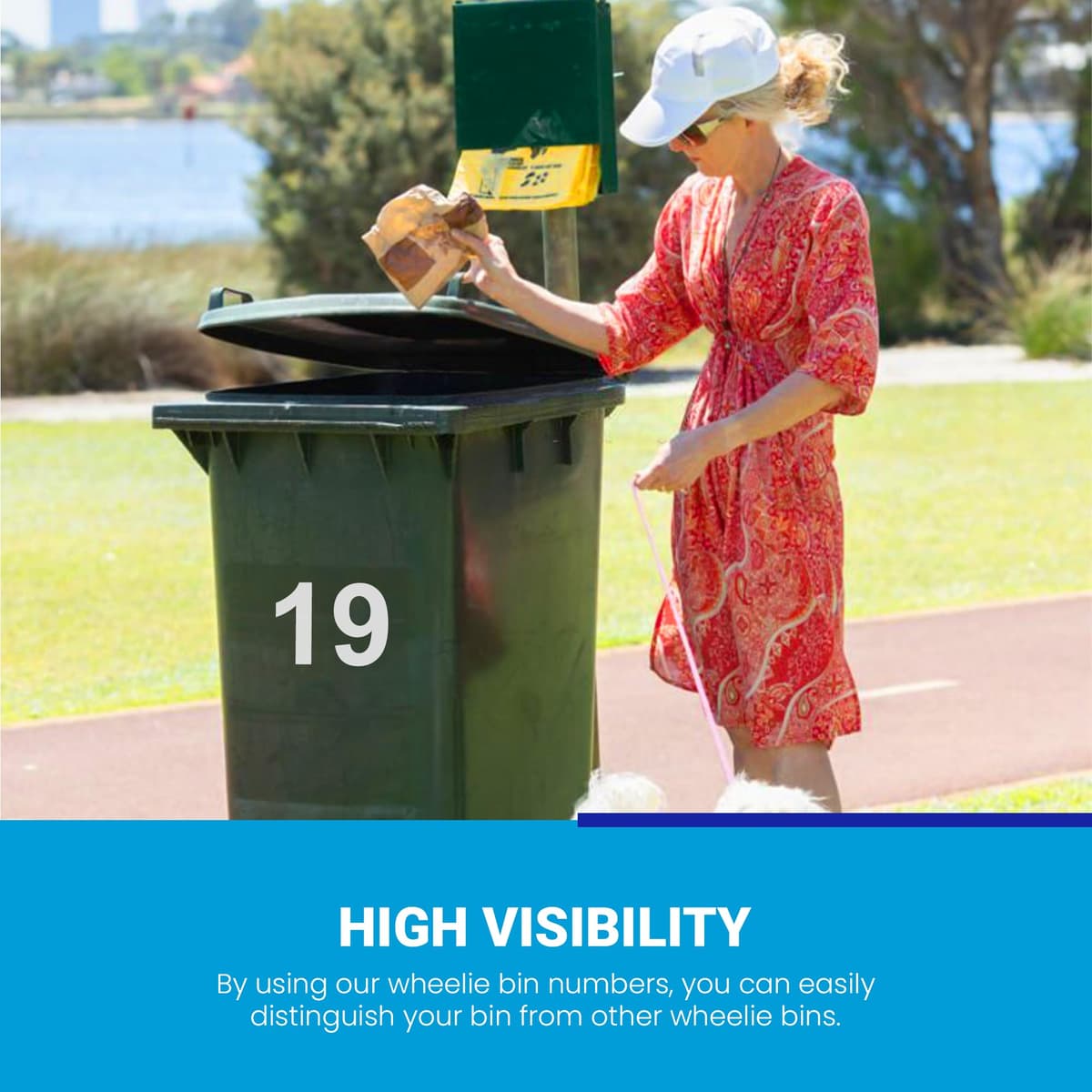 4 x Bin Numbers for Wheelie Bins, 0-99, Letters A-D, 17.5cm Dustbin Stickers, Easy Application Stick On Number Stickers - Weatherproof Self Adhesive Vinyl (0) — view 6
