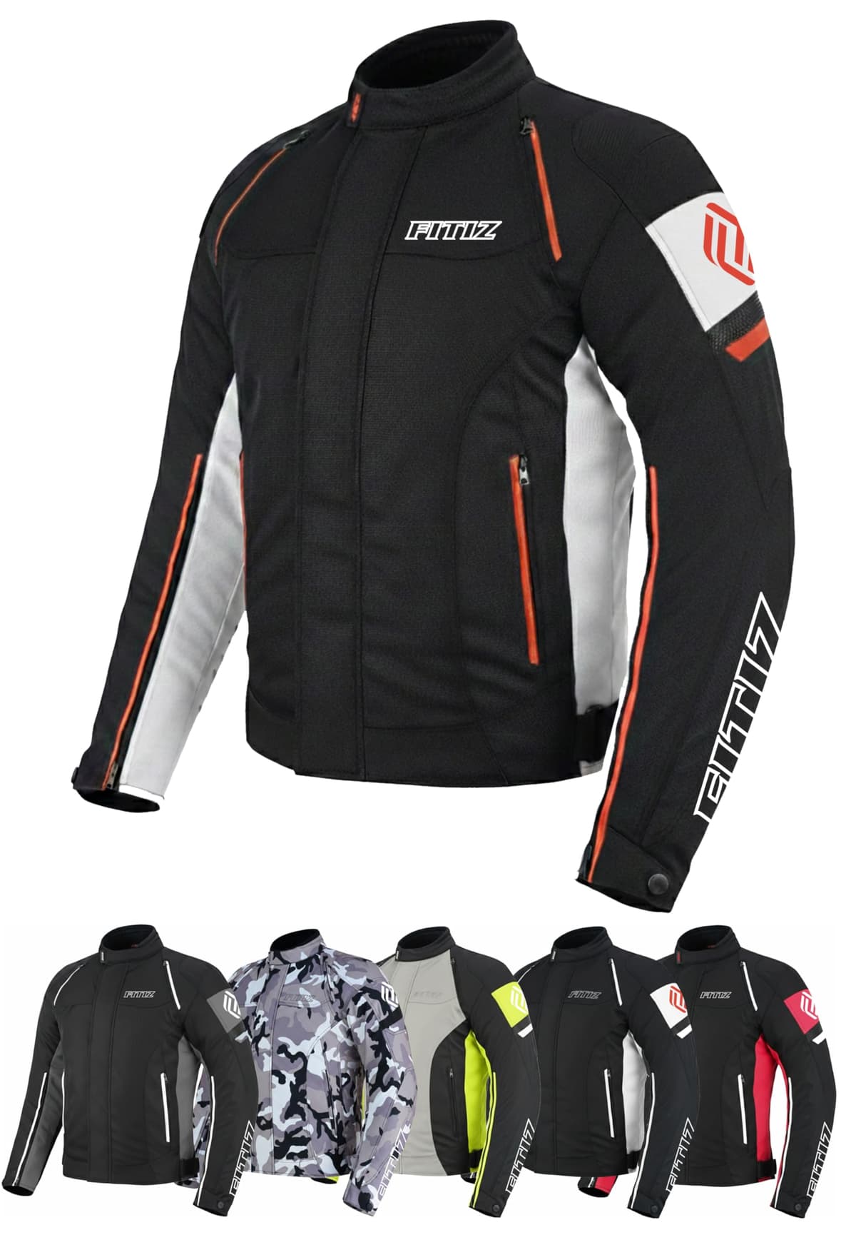 Premium Motorcycle Jacket Men for Adventure/Touring with Cordura Textile Summer Winter Windproof Bike Jacket for Racing, Riding Removeable CE Approved Protections