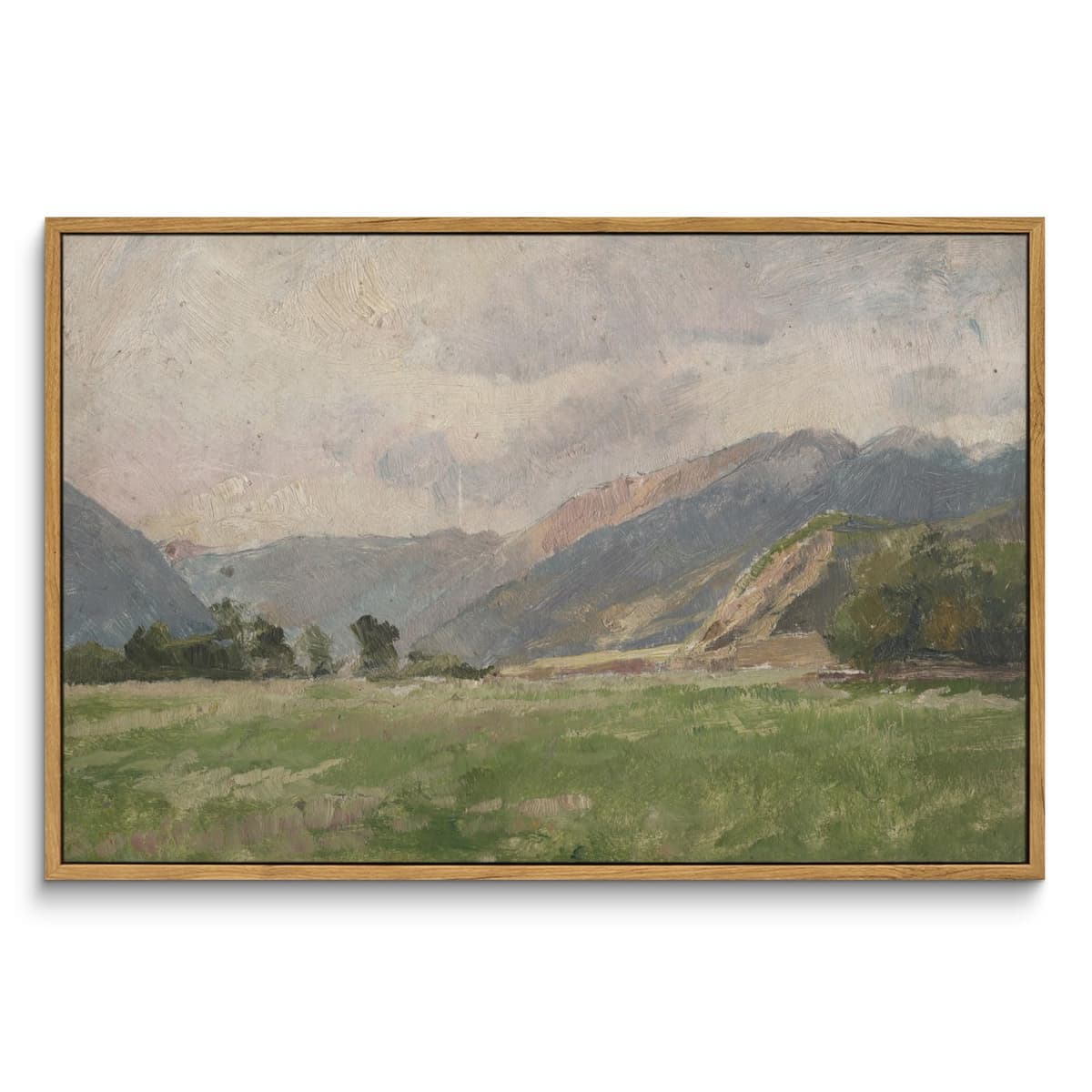 InSimSea Framed Canvas Wall Art, Meadow with Flowers Painting, Landscape for Living Room, Bedroom, Home, Bathroom Decor, 8x10 — view 174