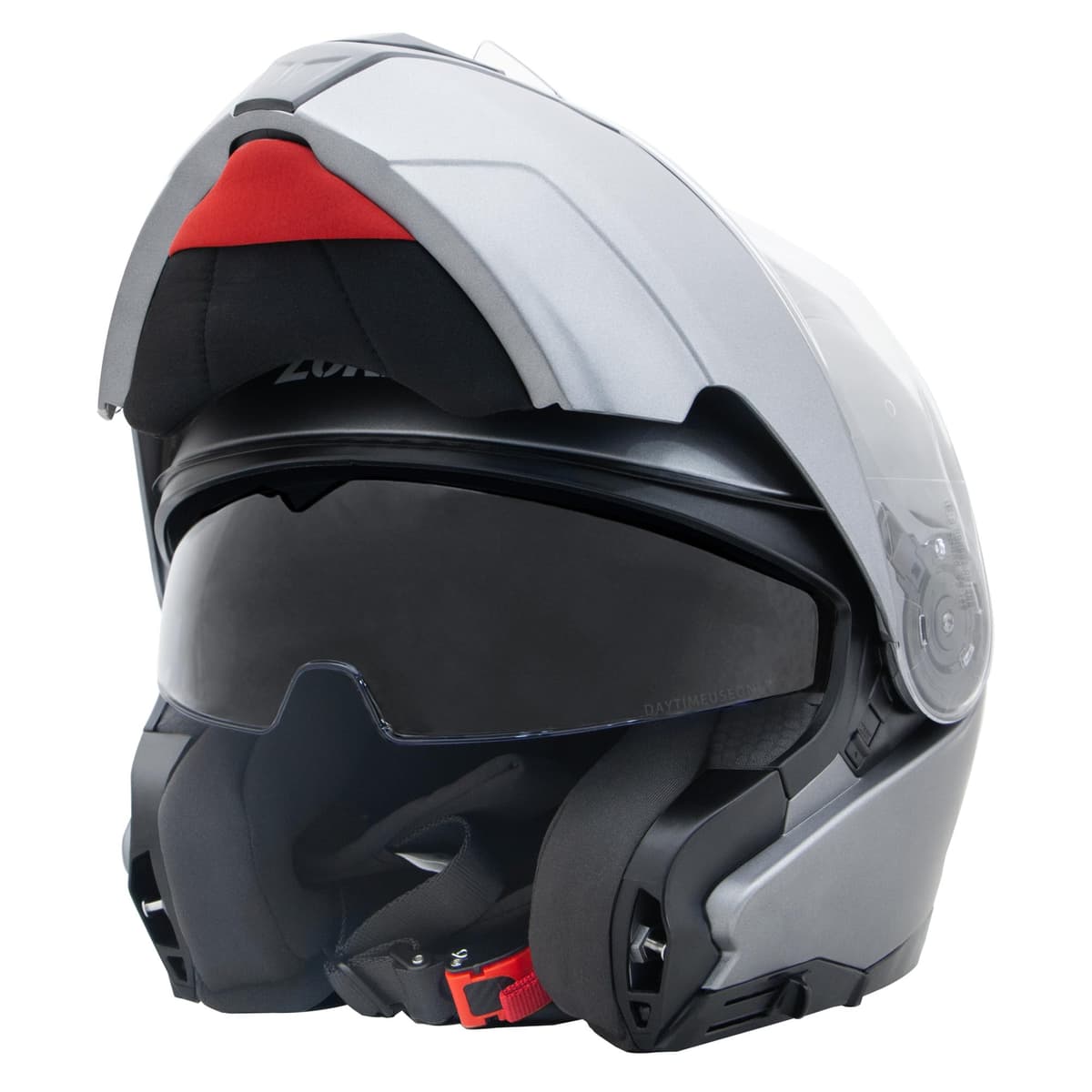 Zorax ZOR-729 Flip Up Helmet With Double Visor Motorbike Ece 2206 Approved - Grey L(58-60cm) — view 3