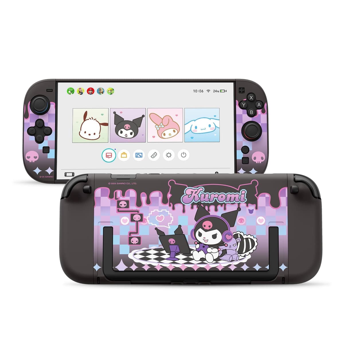 Kuitmor Cute Plush Protective Case Compatible with Switch 2 (2025), Anti-Scratch and Shock-Absorption Hard PC Shell Cover for Switch 2 Game Console and Joystick Controller - KLM — view 15