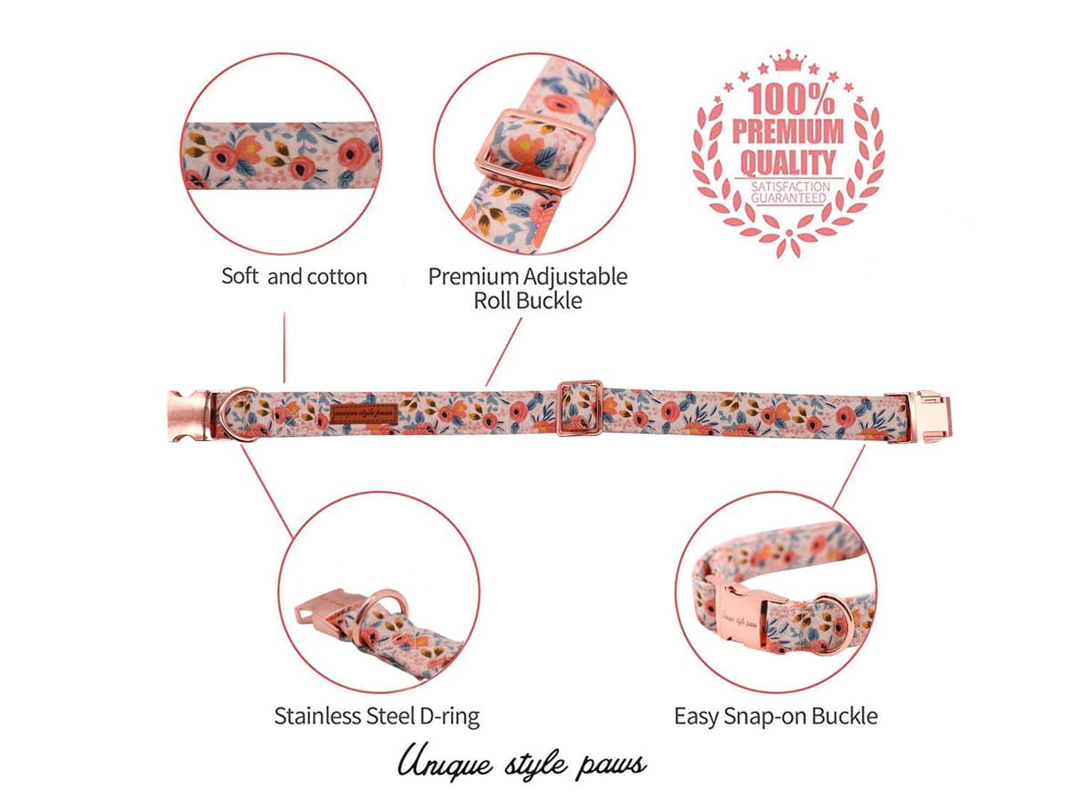 Unique Style Paws Dog Collar,Bow tie Collar, Comfortable Collars for Dogs and Cats Small Medium Large, Adjustable Bowtie Dog Collar XXS-XL — view 2