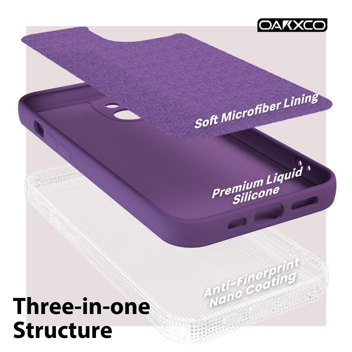oakxco for iPhone 17 Pro Max Phone Case Liquid Silicone, Cute Thin Slim Grip Soft Rubber Gel for Women Men, Smooth Matte TPU Plain Solid Color Girly Simple Case with Camera Cover, Light Pink — view 2030