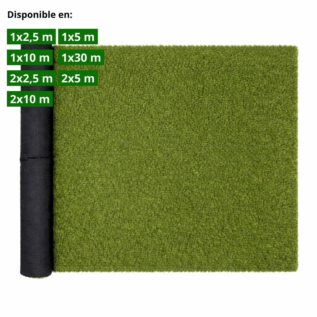 Acomoda Textil – Césped Artificial Alta Densidad 7mm para Interior Exterior. Rollo Hierba Sintética con Orificios Drenaje y Fácil Instalación para Jardín, Terraza, Piscina (Altura 7mm, 2x5m) — view 4