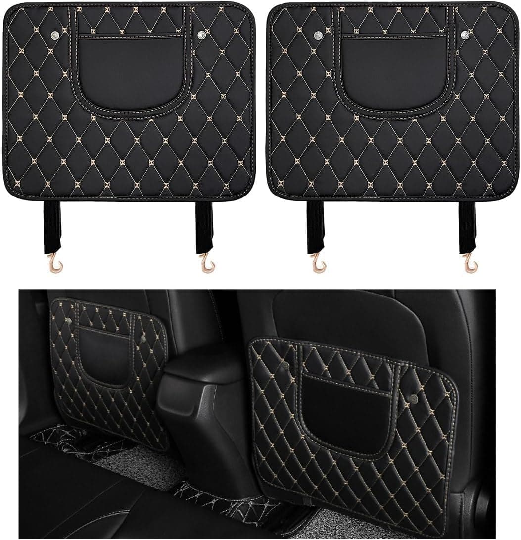 2PCS Car Seat Back Protector for OMODA 9 SHS C9 2025-2026, Proof Back Seat Cover Waterproof & Kick Pad With Storage Pockets Proof Back Seat Cover,B/Long — view 2