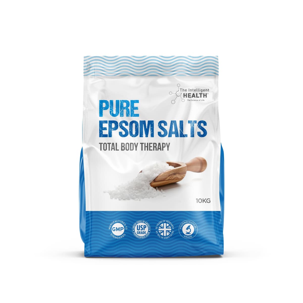 The Intelligent Health Magnesium Sulphate Bath Salts Soak, Muscle Magnesium Epsom Salts for Bathing and Foot Soaking for Women & Men - 1kg Resealable Pouch — view 8