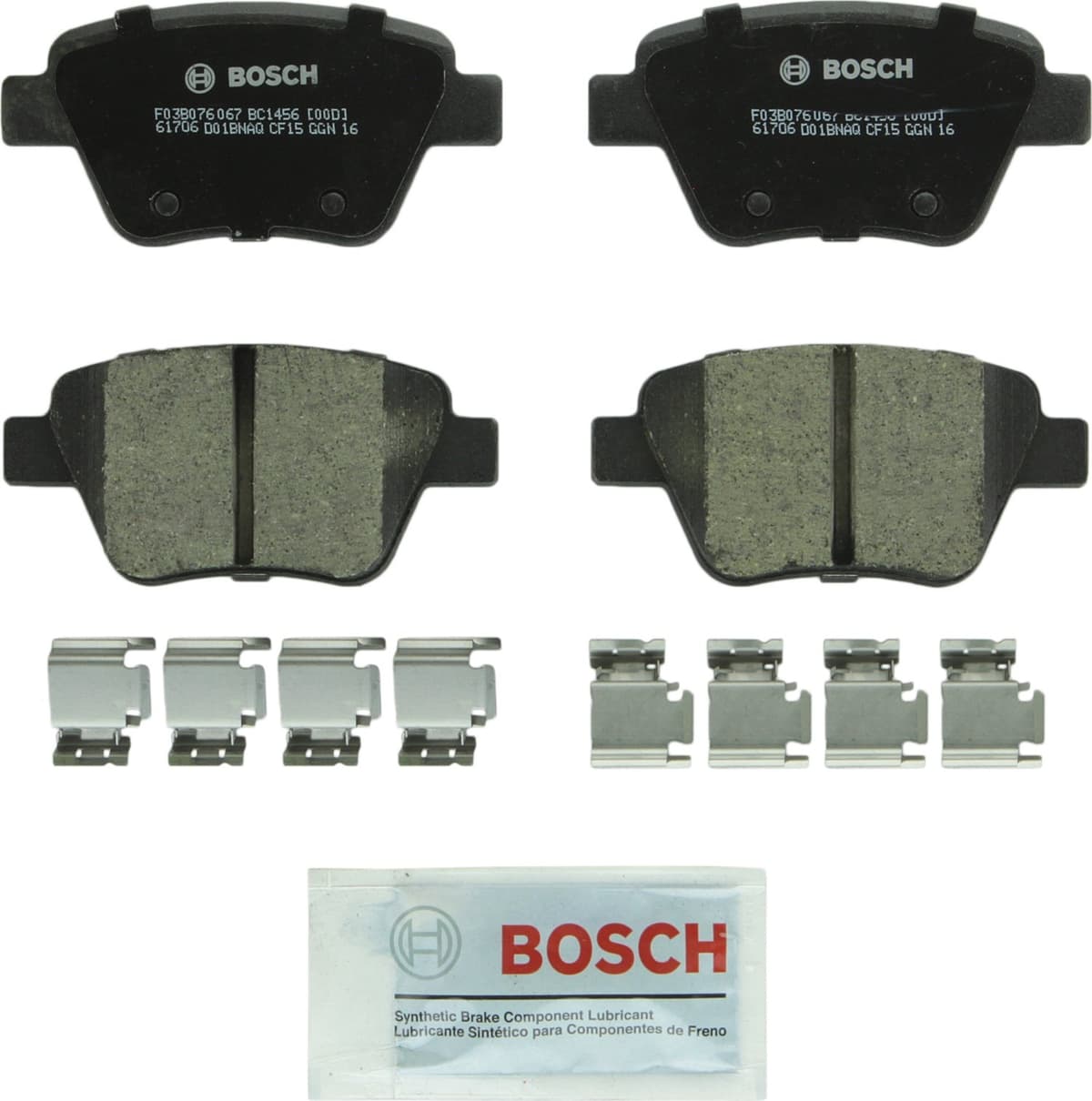 Bosch BC914 QuietCast Premium Ceramic Disc Brake Pad Set For: Acura ILX; Honda Accord, Civic, CR-V, Element, Fit, Front — view 351