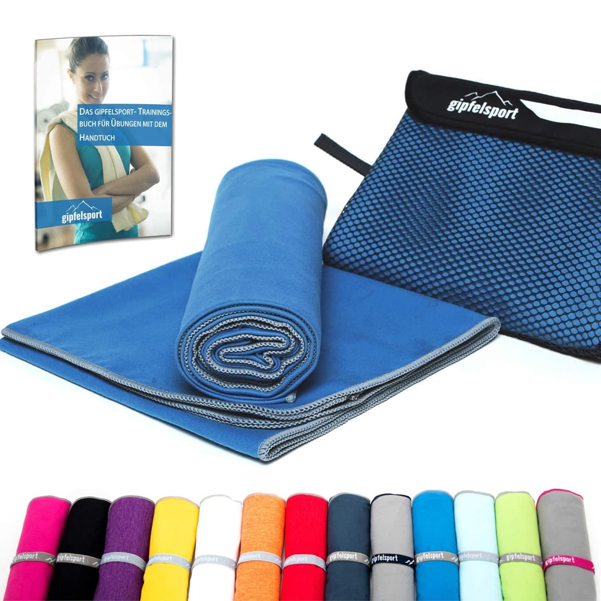 gipfelsport Toalla de Microfibra | Toalla de baño de Microfibra, Toalla de Viaje, Toalla de Playa | De Secado rápido, Ultra Ligero, Ahorro de Espacio | para niños, Hombres y Mujeres — view 27