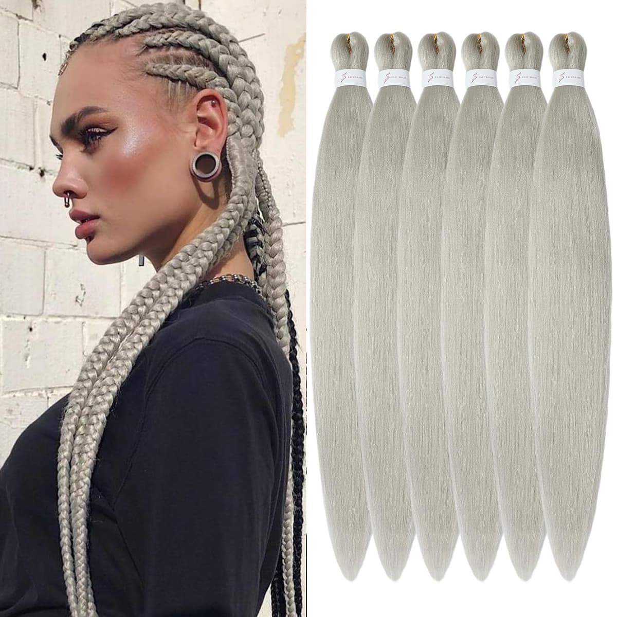 YDDM Capelli Per Treccine Africane Azul Extension Treccine Texture Yaki Easy Install per Principianti 26 Pollici 3 Pezzi Capelli Leggeri e Naturali per Box Braids, Twist e Crochet — view 95