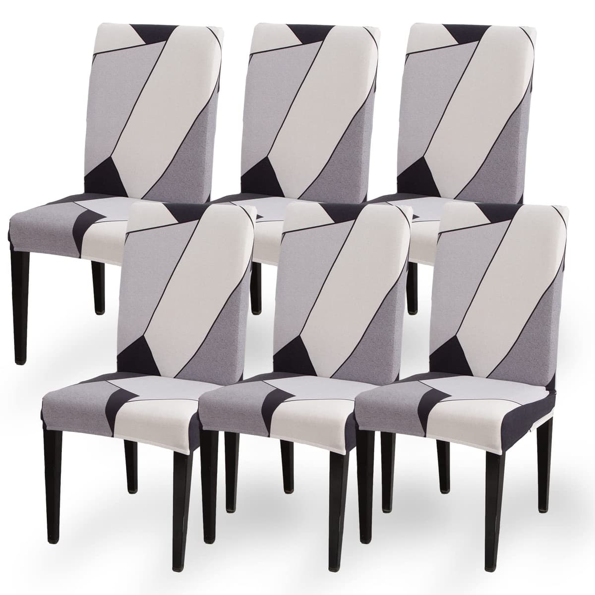 Dining Room Chair Covers Slipcovers Set of 4, Stretch Removable Washable Dining Chair Protector Decoration Cover Seat Slipcover for Hotel, Ceremony, Banquet, Kitchen, Restaurant, Home — view 28