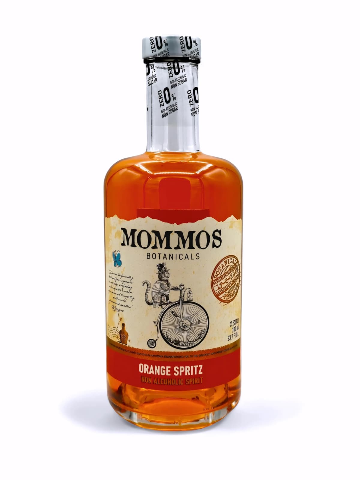 Mommos Orange Spritz 0.0% - Alternativa ORANGE SPRITZ - Sin alcohol - Sin Azúcar - Bajo en Calorías - Premium -700ml | Para los amantes de las espirituosas 0% alcohol