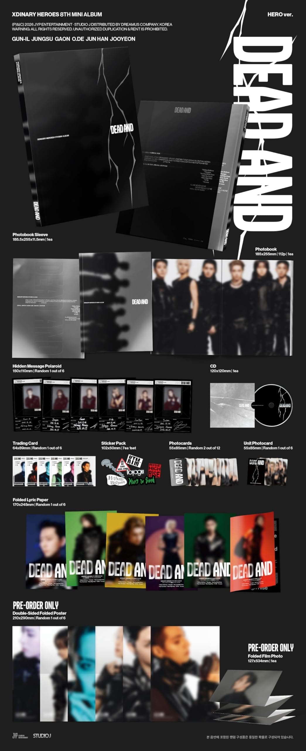 Xdinary-Heroes DEAD AND [Photobook Ver.] 8th Mini Album (HERO Ver.) — view 2