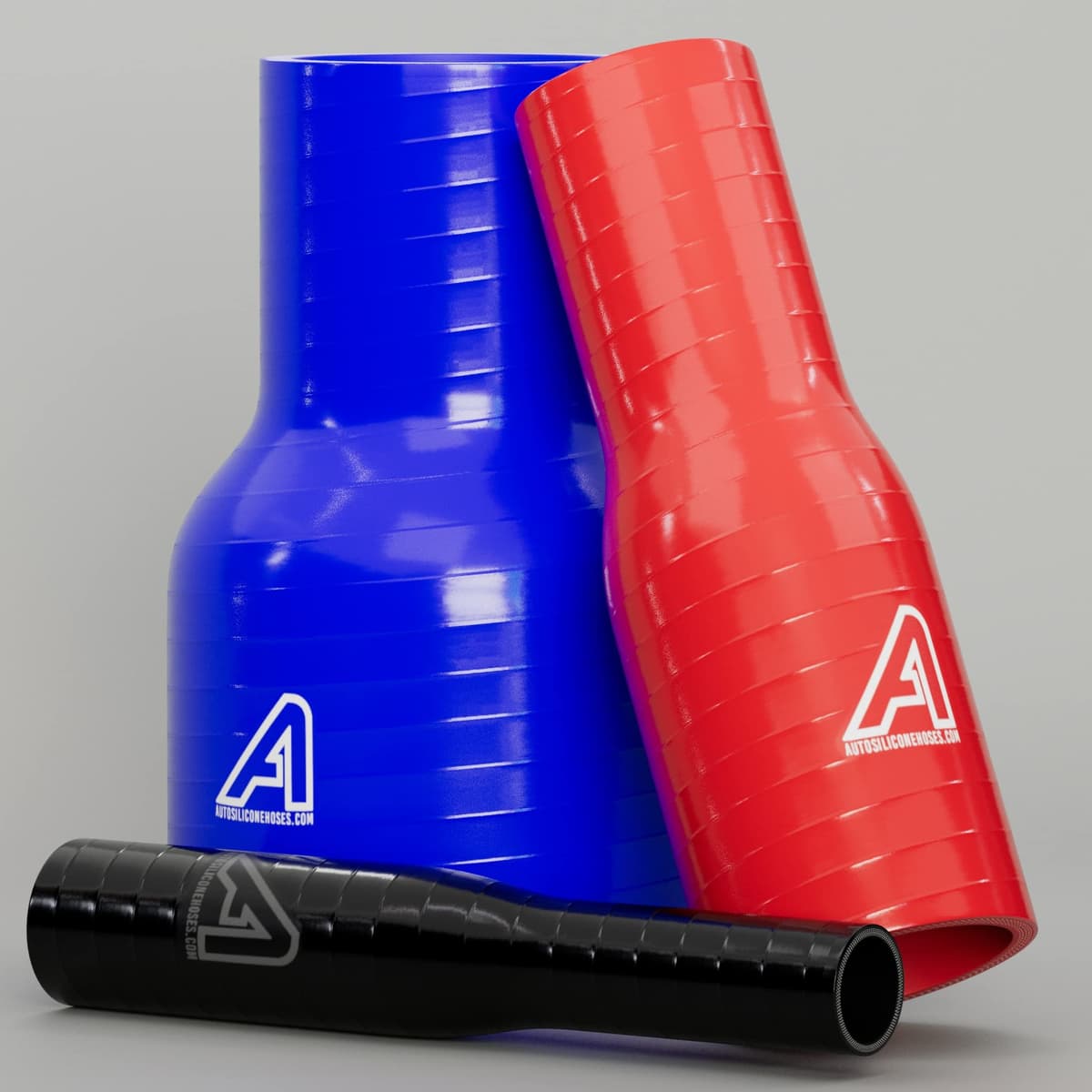 25mm > 19mm Silicone Hose Straight Reducer Black — view 5