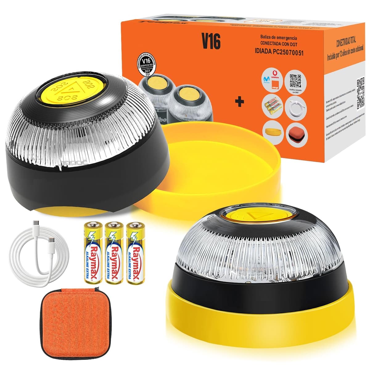 Beacon V16 Approved DGT with Geolocation Emergency Light V-16 Connected DGT 3.0 with SIM and Data up to 2038 (S-1PCS) — view 8