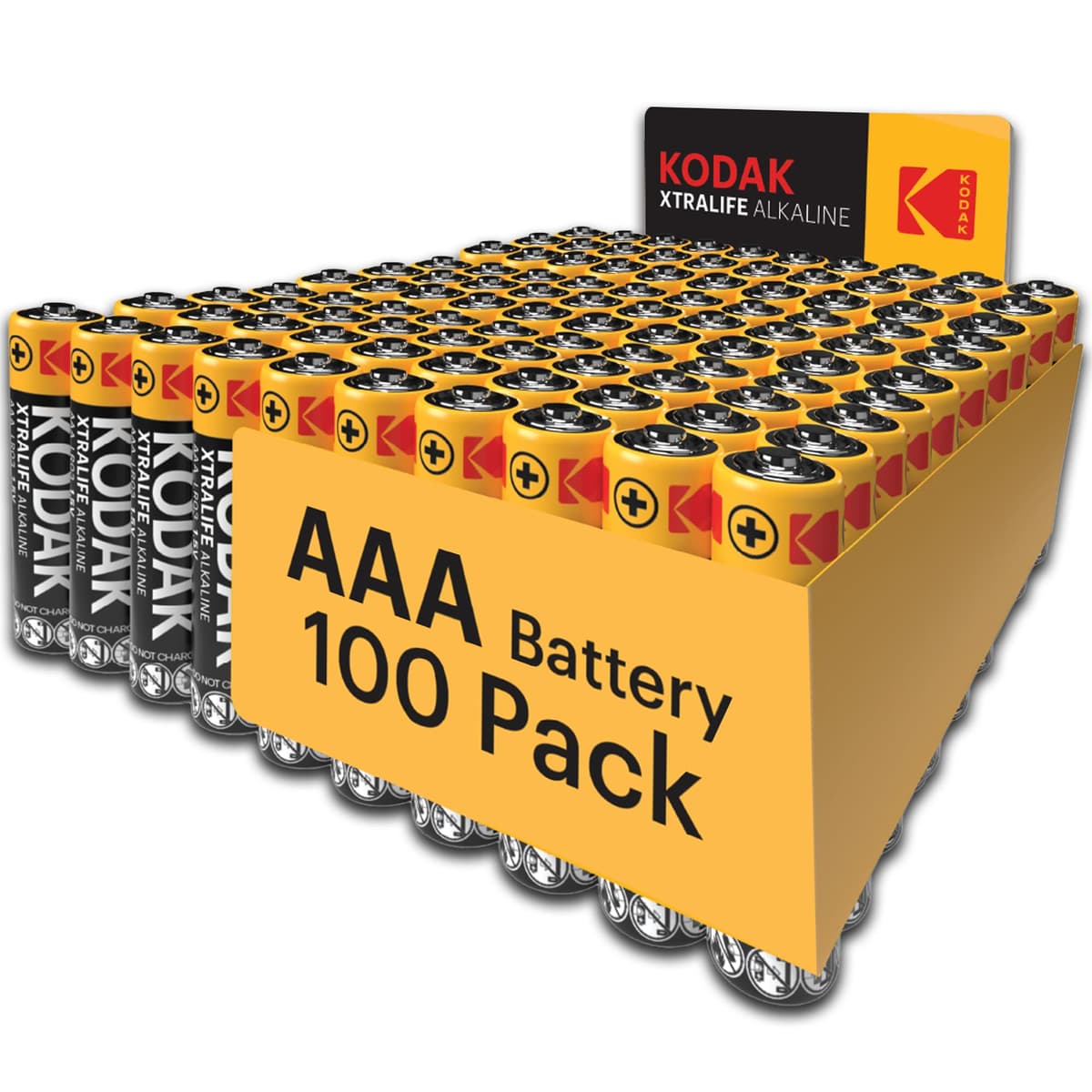 Kodak Xtralife 60-Pack AA Batteries, Double A Alkaline Battery Pack, 1.5V, 10-Year Shelf Life, LR6, Ideal for High-Drain Devices, 12x More Power, Plastic Free Cardboard Outer Carton — view 17