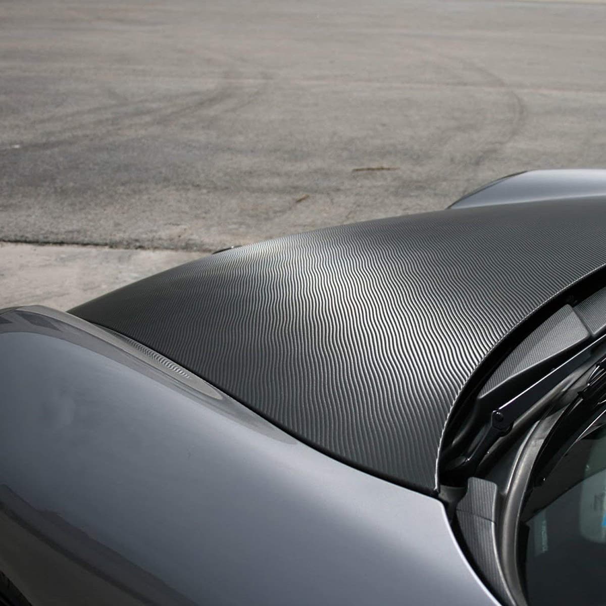 NewL 3D Carbon Fiber Vinyl Wrap Roll with Air Release Bubble Free Adhesive Film Contain Installation Tools (Black, 60cm x 150cm) — view 4